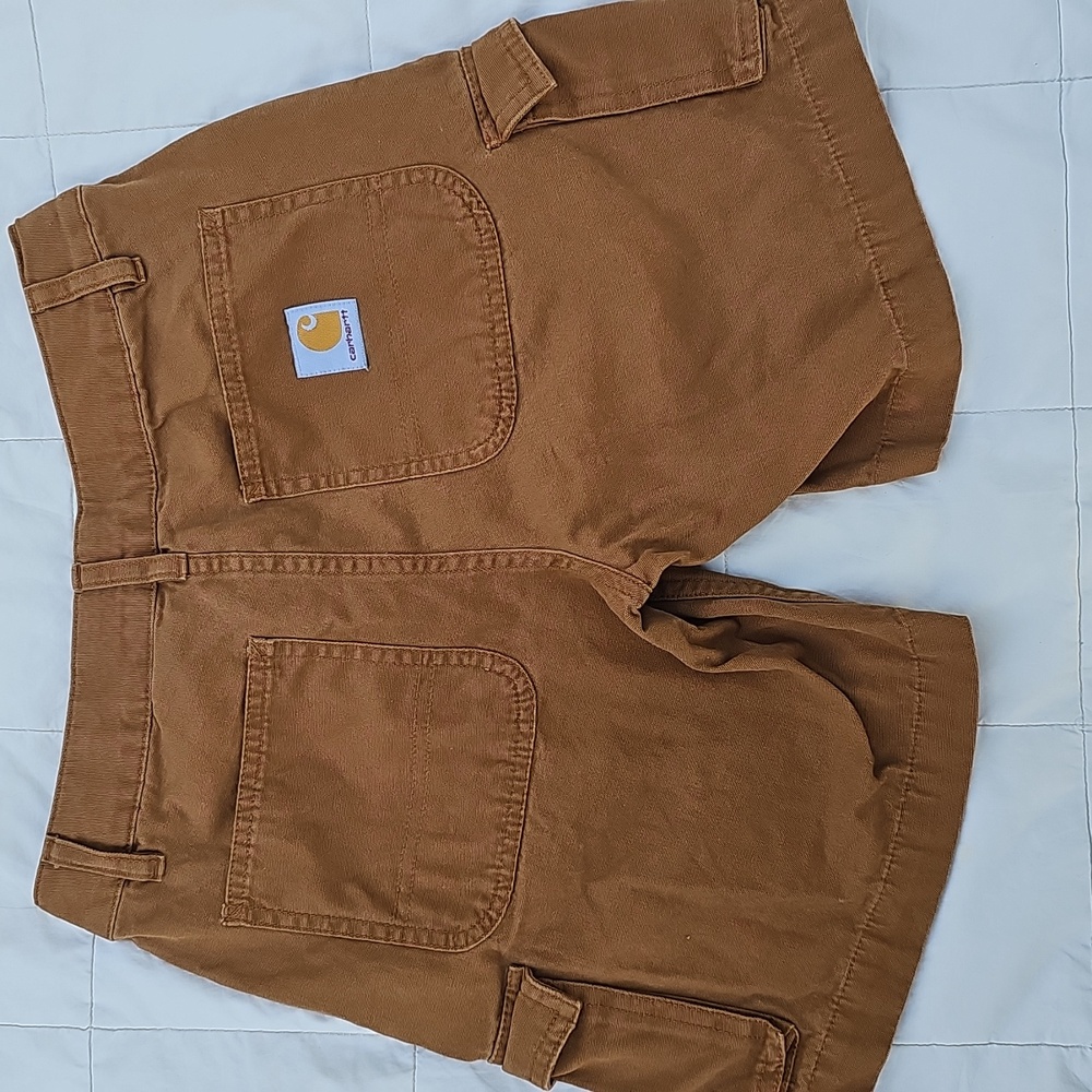 Carhartt Brown Cargo Shorts Cotton Blend - Picture 3 of 4